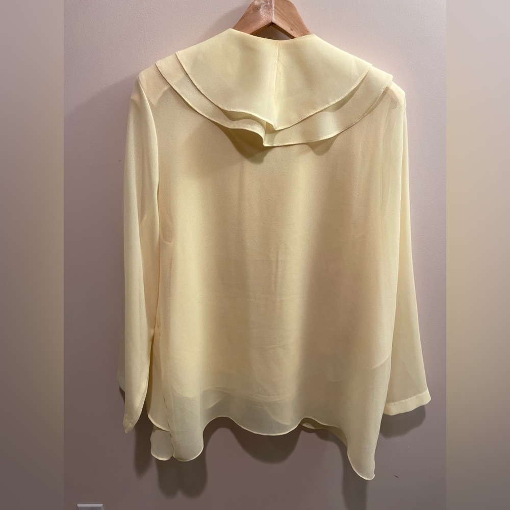 Vantage Hosanna Design Yellow Blouse with Ruffled Sailor Collar